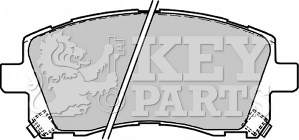 Key Parts KBP1680 - Kit de plaquettes de frein, frein à disque cwaw.fr