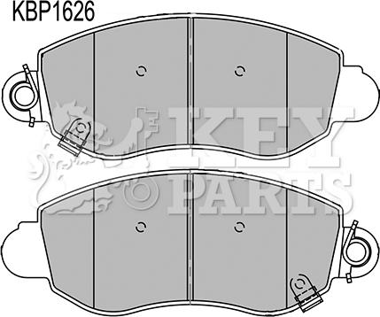 Key Parts KBP1626 - Kit de plaquettes de frein, frein à disque cwaw.fr