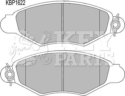 Key Parts KBP1622 - Kit de plaquettes de frein, frein à disque cwaw.fr