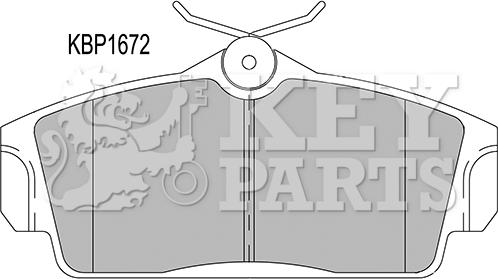 Key Parts KBP1672 - Kit de plaquettes de frein, frein à disque cwaw.fr