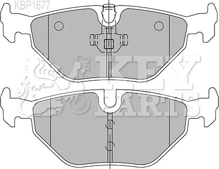 Key Parts KBP1677 - Kit de plaquettes de frein, frein à disque cwaw.fr