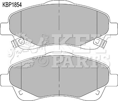 Key Parts KBP1854 - Kit de plaquettes de frein, frein à disque cwaw.fr