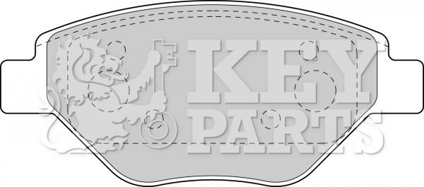 Key Parts KBP1851 - Kit de plaquettes de frein, frein à disque cwaw.fr