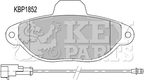 Key Parts KBP1852 - Kit de plaquettes de frein, frein à disque cwaw.fr