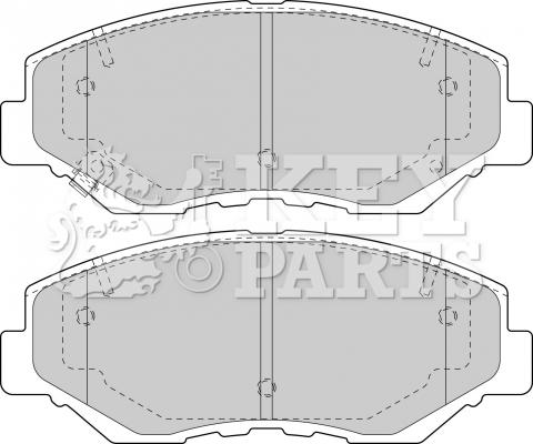 Key Parts KBP1860 - Kit de plaquettes de frein, frein à disque cwaw.fr