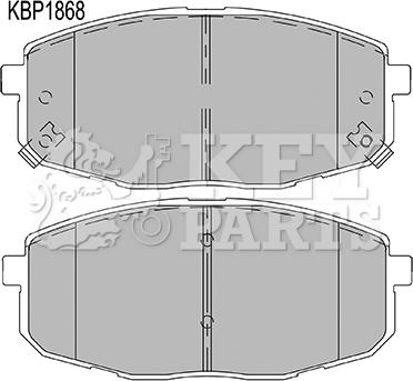 Key Parts KBP1868 - Kit de plaquettes de frein, frein à disque cwaw.fr