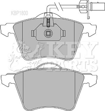 Key Parts KBP1800 - Kit de plaquettes de frein, frein à disque cwaw.fr