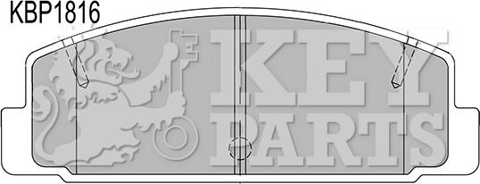 Key Parts KBP1816 - Kit de plaquettes de frein, frein à disque cwaw.fr