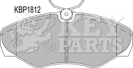 Key Parts KBP1812 - Kit de plaquettes de frein, frein à disque cwaw.fr