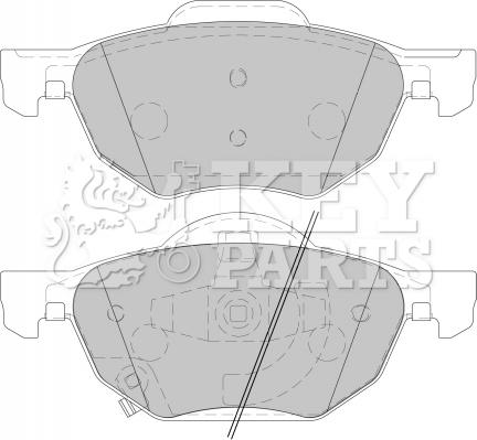 Key Parts KBP1883 - Kit de plaquettes de frein, frein à disque cwaw.fr