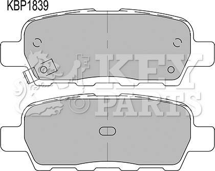 Key Parts KBP1839 - Kit de plaquettes de frein, frein à disque cwaw.fr