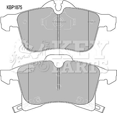 Key Parts KBP1875 - Kit de plaquettes de frein, frein à disque cwaw.fr