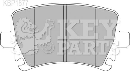 Key Parts KBP1877 - Kit de plaquettes de frein, frein à disque cwaw.fr