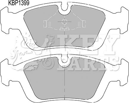 Key Parts KBP1399 - Kit de plaquettes de frein, frein à disque cwaw.fr