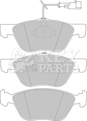 Key Parts KBP1396 - Kit de plaquettes de frein, frein à disque cwaw.fr