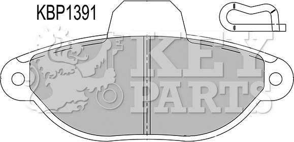 Key Parts KBP1391 - Kit de plaquettes de frein, frein à disque cwaw.fr