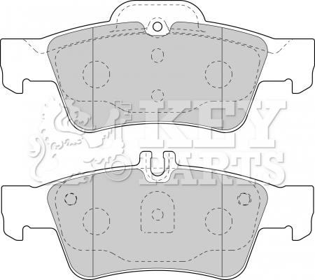 Key Parts KBP1798 - Kit de plaquettes de frein, frein à disque cwaw.fr