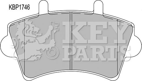 Key Parts KBP1746 - Kit de plaquettes de frein, frein à disque cwaw.fr