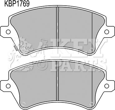 Key Parts KBP1769 - Kit de plaquettes de frein, frein à disque cwaw.fr