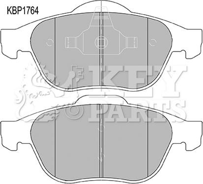 Key Parts KBP1764 - Kit de plaquettes de frein, frein à disque cwaw.fr