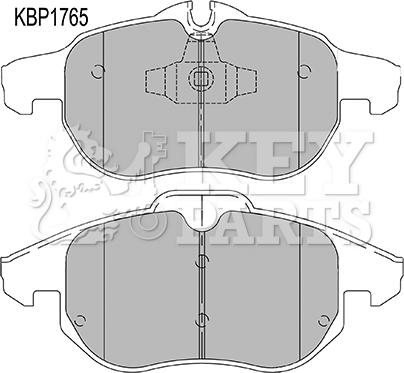 Key Parts KBP1765 - Kit de plaquettes de frein, frein à disque cwaw.fr