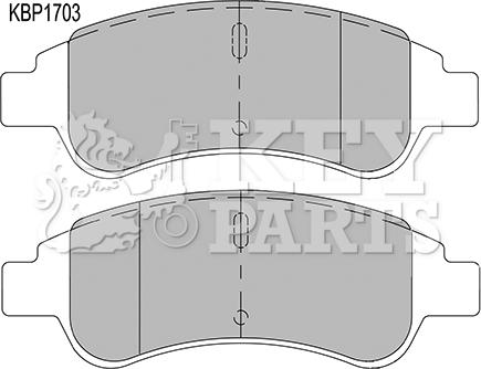 Key Parts KBP1703 - Kit de plaquettes de frein, frein à disque cwaw.fr