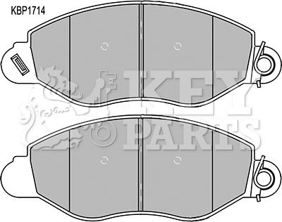 Key Parts KBP1714 - Kit de plaquettes de frein, frein à disque cwaw.fr