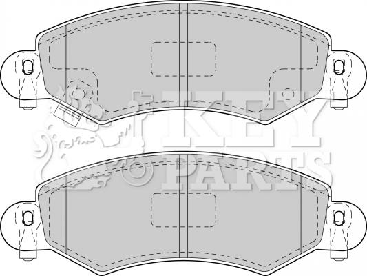 Key Parts KBP1713 - Kit de plaquettes de frein, frein à disque cwaw.fr