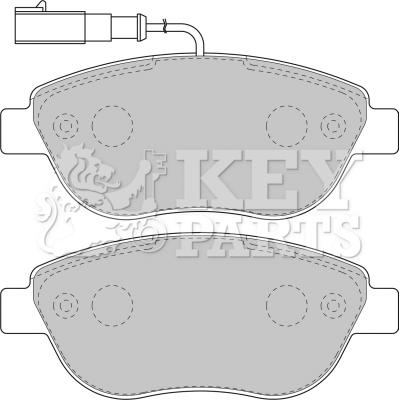 Key Parts KBP1717 - Kit de plaquettes de frein, frein à disque cwaw.fr