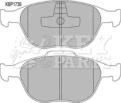 Key Parts KBP1739 - Kit de plaquettes de frein, frein à disque cwaw.fr