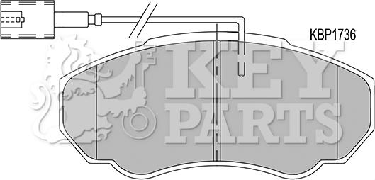 Key Parts KBP1736 - Kit de plaquettes de frein, frein à disque cwaw.fr