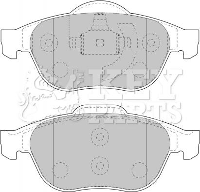 Key Parts KBP1731 - Kit de plaquettes de frein, frein à disque cwaw.fr