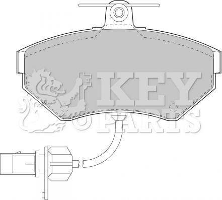 Key Parts KBP1733 - Kit de plaquettes de frein, frein à disque cwaw.fr