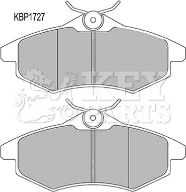 Key Parts KBP1727 - Kit de plaquettes de frein, frein à disque cwaw.fr