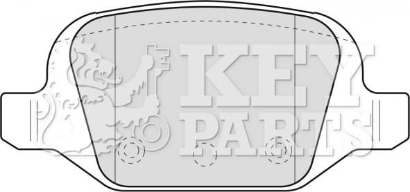 Key Parts KBP1775 - Kit de plaquettes de frein, frein à disque cwaw.fr