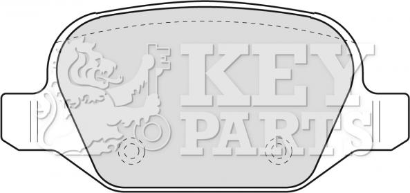 Key Parts KBP1776 - Kit de plaquettes de frein, frein à disque cwaw.fr