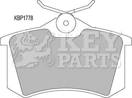 Key Parts KBP1778 - Kit de plaquettes de frein, frein à disque cwaw.fr