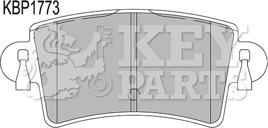 Key Parts KBP1773 - Kit de plaquettes de frein, frein à disque cwaw.fr