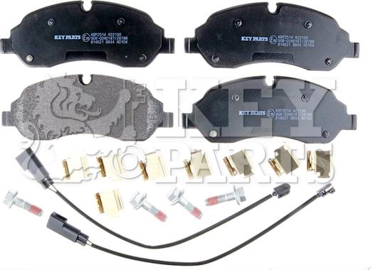 Key Parts KBP2514 - Kit de plaquettes de frein, frein à disque cwaw.fr