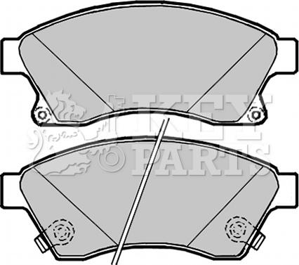 Key Parts KBP2090 - Kit de plaquettes de frein, frein à disque cwaw.fr