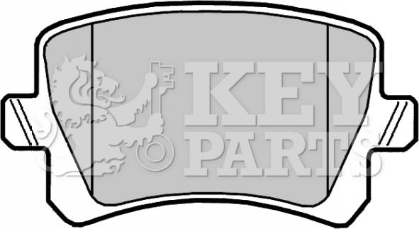 Key Parts KBP2044 - Kit de plaquettes de frein, frein à disque cwaw.fr