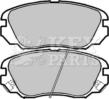 Key Parts KBP2048 - Kit de plaquettes de frein, frein à disque cwaw.fr