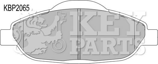 Key Parts KBP2065 - Kit de plaquettes de frein, frein à disque cwaw.fr