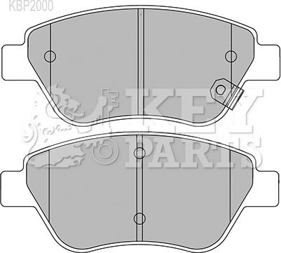 Key Parts KBP2000 - Kit de plaquettes de frein, frein à disque cwaw.fr