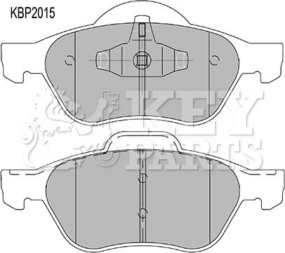 Key Parts KBP2015 - Kit de plaquettes de frein, frein à disque cwaw.fr