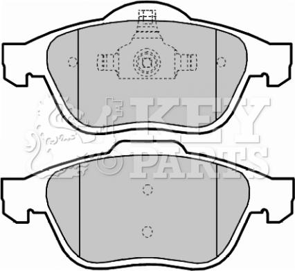 Key Parts KBP2016 - Kit de plaquettes de frein, frein à disque cwaw.fr