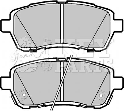 Key Parts KBP2085 - Kit de plaquettes de frein, frein à disque cwaw.fr