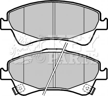 Key Parts KBP2080 - Kit de plaquettes de frein, frein à disque cwaw.fr