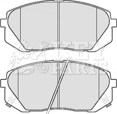 Key Parts KBP2081 - Kit de plaquettes de frein, frein à disque cwaw.fr