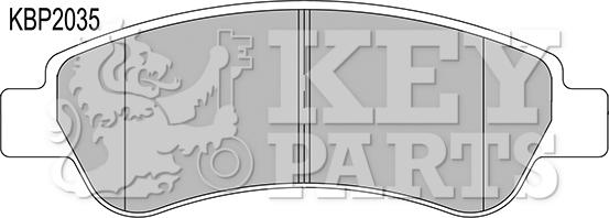 Key Parts KBP2035 - Kit de plaquettes de frein, frein à disque cwaw.fr